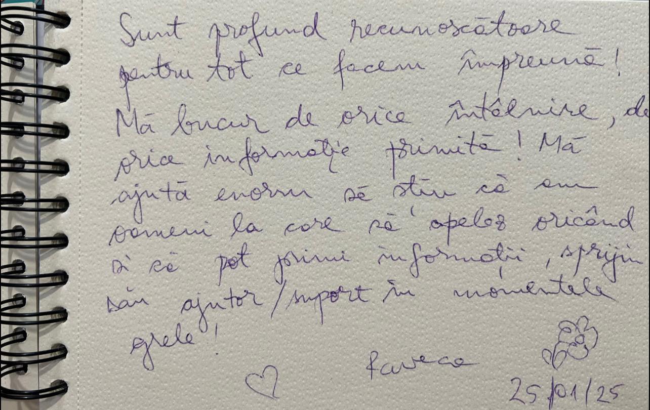 Grup Suport Oncologic Sibiu | Jurnalul Speranței – Gânduri din suflet pentru suflete