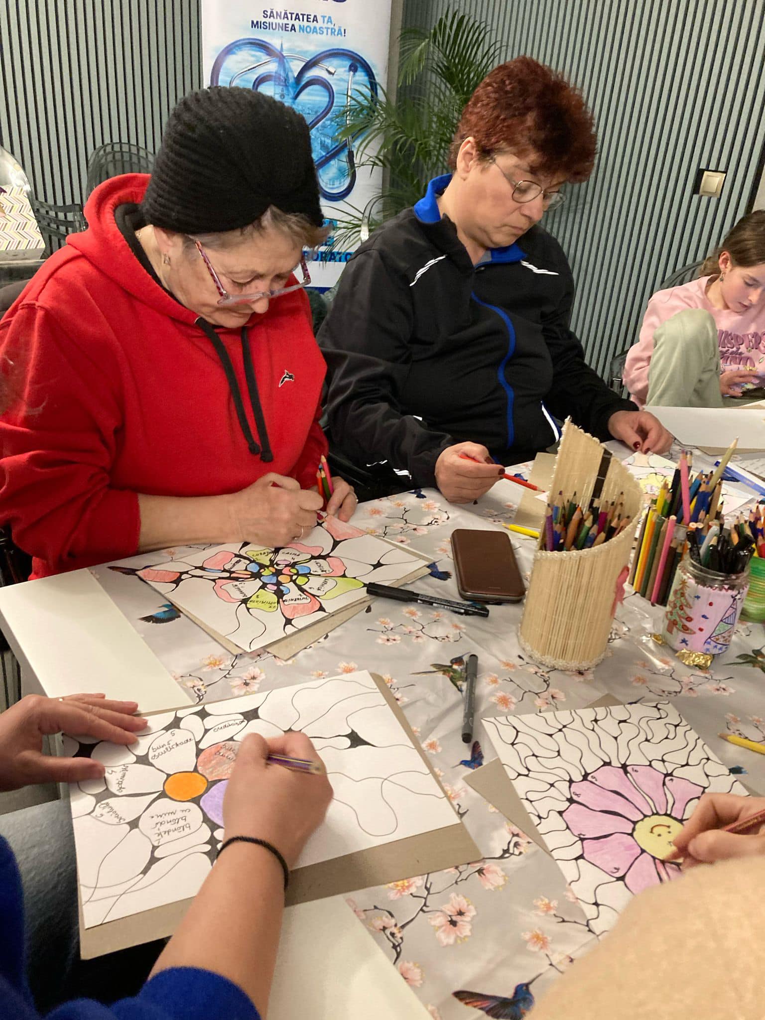 Grup Suport Oncologic Sibiu | Atelier de neuro-artă: „Floarea calităților noastre”