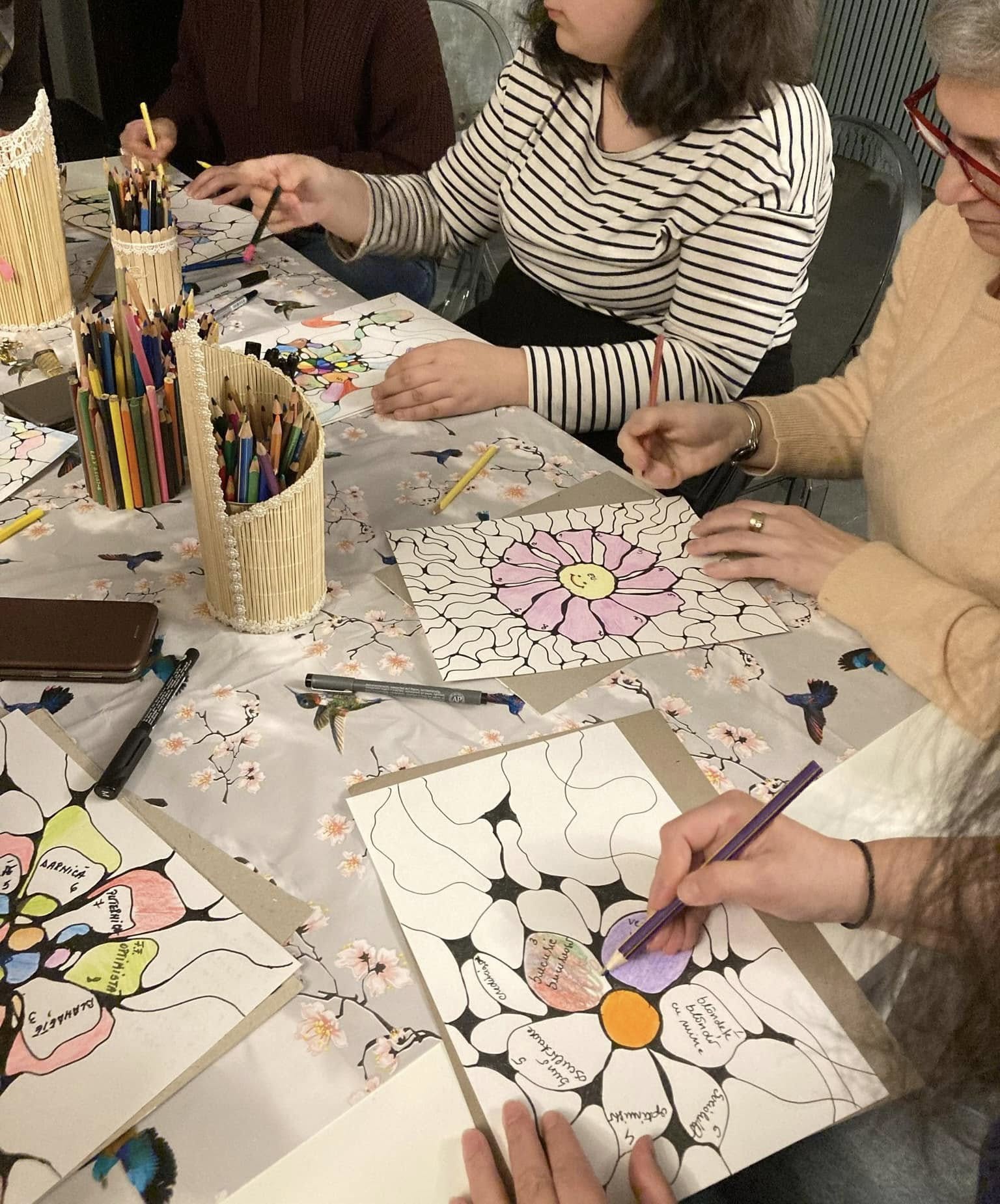 Grup Suport Oncologic Sibiu | Atelier de neuro-artă: „Floarea calităților noastre”