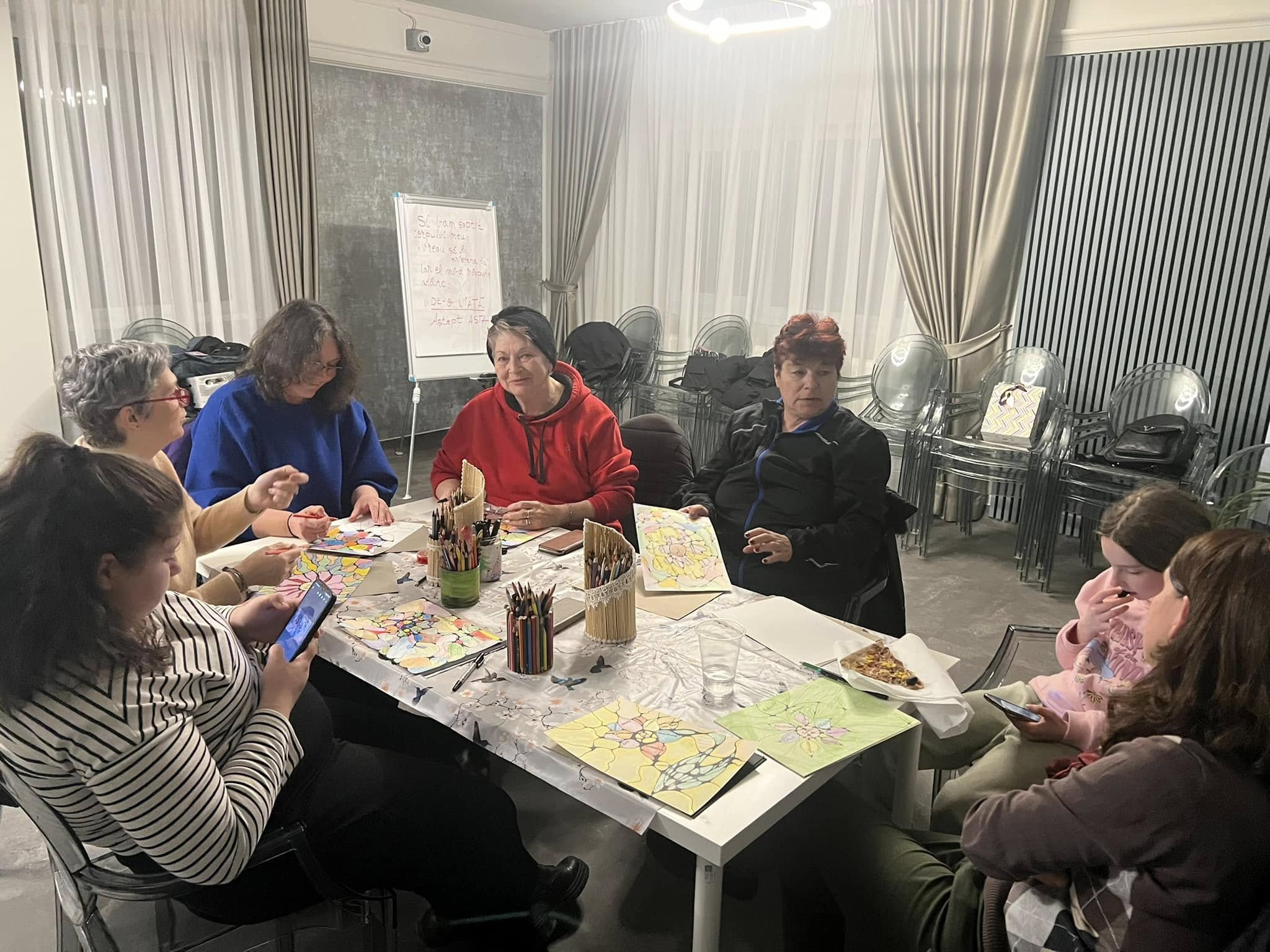 Grup Suport Oncologic Sibiu | Atelier de neuro-artă: „Floarea calităților noastre”